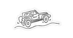 Nalgene Jeep Sticker - Dishwasher Safe - UV Coated - Made in USA