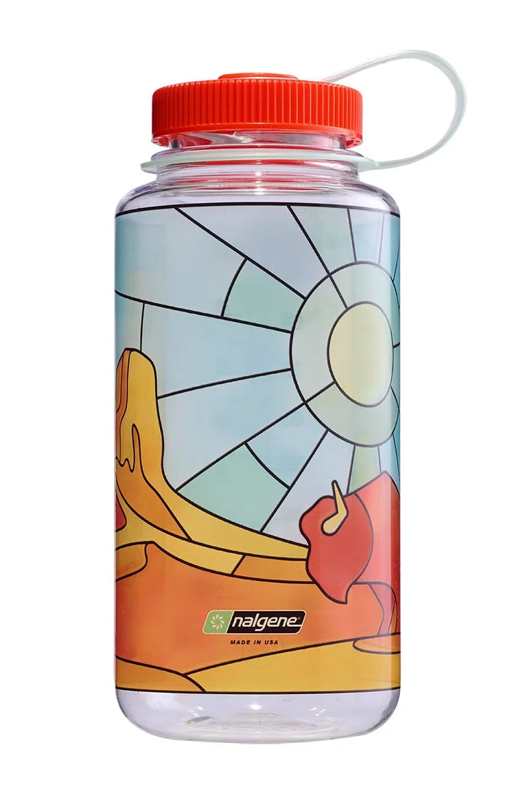 32oz Wide Mouth Stained Glass Print Bottles